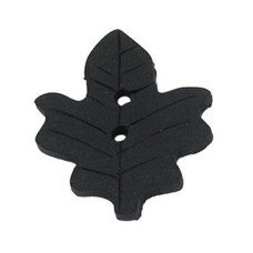 SB087BK Button (ґудзик) - Black Maple Leaf - Stoney Creek