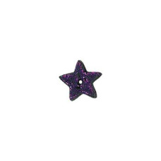SB100PGXS Button (ґудзик) - Purple Glitter Galaxy Star, Extra Small - Stoney Creek