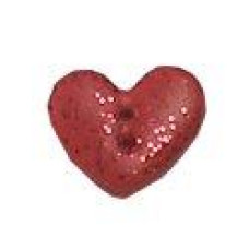 SB102L Button (ґудзик) - Metallic Red Heart, Large Stoney Creek