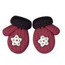 SB108 Button 2шт (ґудзик) - Rose Mittens w/ Snowflakes - Stoney Creek
