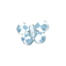 SB118BLS Button (ґудзик) - Blue Checkered Butterfly, Small - Stoney Creek