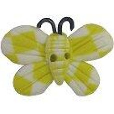 SB118YWM Button (ґудзик) - Yellow Checkered Butterfly - Stoney Creek