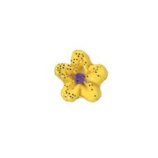 SB119YWXS Button (ґудзик) - Yellow Glitter Flower, Extra Small - Stoney Creek