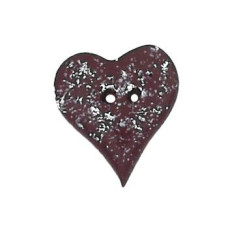 SB130M Button (ґудзик) - Speckled Folk Heart, Medium - Stoney Creek