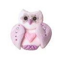 SB135G Button (ґудзик) - Girl Owl Stoney Creek