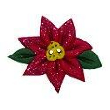 SB137 Button (ґудзик) - Glitter Poinsettia Stoney Creek