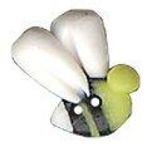 SB143MR Button (ґудзик) - Right-Facing Flying Bee, Medium Stoney Creek