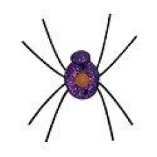 SB147S Button (ґудзик) - Purple Glitter Spider, Small - Stoney Creek