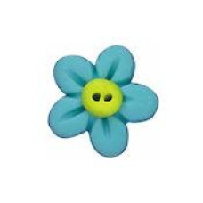 SB170AQM Button (ґудзик) - Aqua Flower Head, Medium - Stoney Creek