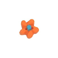 SB170ORXS Button (ґудзик) - Orange Flower Head w/Blue Center, Extra Small Stoney Creek