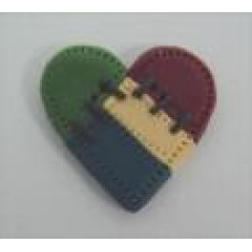 SB174 Button (ґудзик) - Heart Quilted, Stitched Stoney Creek