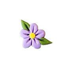 SB179LVM Button (ґудзик) - Lavender Flower with Leaves, Medium Stoney Creek