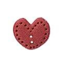 SB189 Button (ґудзик) - Coral Lacy Heart Stoney Creek