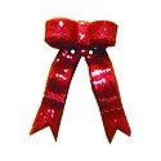 SB192 Button (ґудзик) - Long Red Glitter Bow Stoney Creek