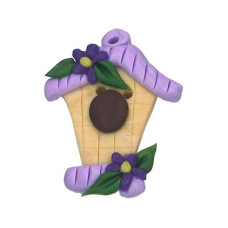 SB194 Button (ґудзик) - Lavender Birdhouse Stoney Creek