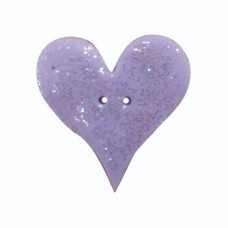 SB201LVL Button (ґудзик) - Lavender Glitter Heart, Large Stoney Creek