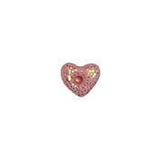 SB201PKXS Button (ґудзик) - Pink Glitter Heart, Extra Small Stoney Creek