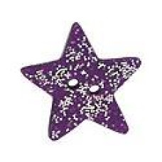 SB218PLM Button (ґудзик) - Purple Disco Star, Medium - Stoney Creek
