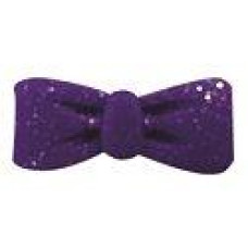 SB221PLM Button (ґудзик) - Purple Glitter Bow Tie - Stoney Creek