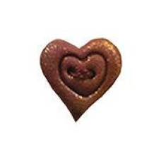 SB232DRDS Button (ґудзик) - Dark Red Imprint Heart, Small Stoney Creek