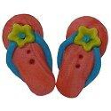 SB264CL-PAIR Button (ґудзик) - Coral Flip Flops, set of 2 Stoney Creek