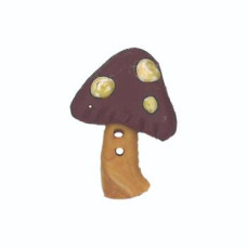 SB298BDM Button (ґудзик) - Bordeaux Mushroom, Medium - Stoney Creek