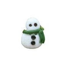 SB299GRS Button (ґудзик) - Snowman Sam w/ Green Scarf - Stoney Creek
