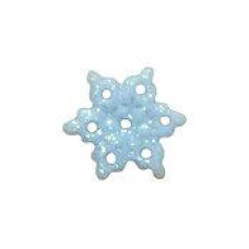 SB302BLS Button (ґудзик) - Blue Icy Snowflake, Small - Stoney Creek