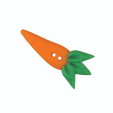 SB329 Button (ґудзик) - Carrot With 3 Leaves - Stoney Creek