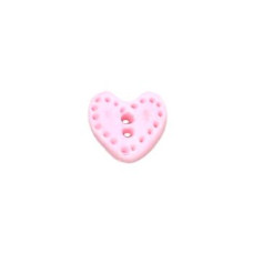 SB363PKS Button (ґудзик) - Pink Lacy Heart, Small Stoney Creek