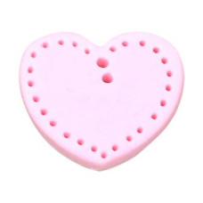 SB363PKXL Button (ґудзик) - Pink Lacy Heart, XL Stoney Creek