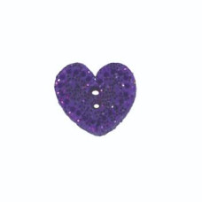 SB363PLGSM Button (ґудзик) - Purple Glitter Lacy Heart, Small/Medium - Stoney Creek