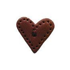 SB364CPM Button (ґудзик) - Copper Red Lacy Heart Stoney Creek