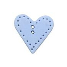 SB364PBM Button (ґудзик) - Periwinkle Stitched Heart, Medium Stoney Creek
