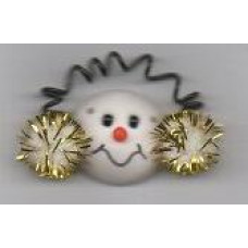 SB425GD Button (ґудзик) - Button - Snowman with Earmuffs - Stoney Creek