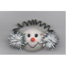 SB425SIL Button (ґудзик) - Button - Snowman with Earmuffs - Stoney Creek
