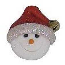 SB438L Button (ґудзик) - Snowman with Santa Hat - Stoney Creek