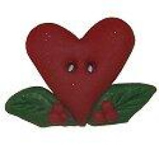 SB439S Button (ґудзик) - Heart & Holly, Small Stoney Creek