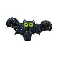 SB441GG Button (ґудзик) - Green Eye Itty Bitty Bat w/Glitter Stoney Creek
