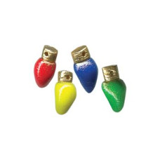 SB449-4 Button (ґудзик) - Christmas Bulbs (Set of 4 - Red, Yellow, Blue & Green) Stoney Creek