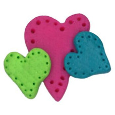 SB457 Button (ґудзик) - Triple Stitched Heart - Stoney Creek