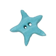 SB458AQS Button (ґудзик) - Aqua Starfish, Small - Stoney Creek