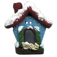 SB462L Button (ґудзик) - Winter Birdhouse, Large - Stoney Creek