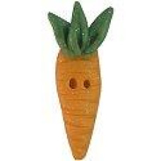 SB519 Button (ґудзик) - Flat Carrot w/ Leaves Stoney Creek
