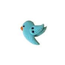 SB566L Button (ґудзик) - Left Facing Flying Blue Bird Stoney Creek