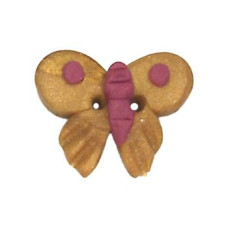 SB572CPS Button (ґудзик) - Copper Social Butterfly, Small Stoney Creek