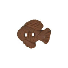 SB598BRXSL Button (ґудзик) - Left-facing Brown Fish, Extra Small Stoney Creek
