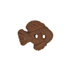 SB598BRXSR Button (ґудзик) - Right-facing Brown Fish, Extra Small - Stoney Creek