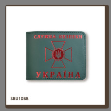 SBU10BB Babylon Обкладинка для посвідчення СБУ 11x8,5 см зелена, червоне тиснення, шкіра