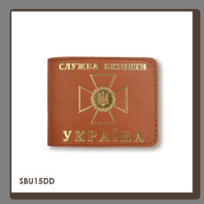 SBU15DD Babylon Обкладинка для посвідчення СБУ 11x8,5 см теракотова, золоте тиснення, шкіра
